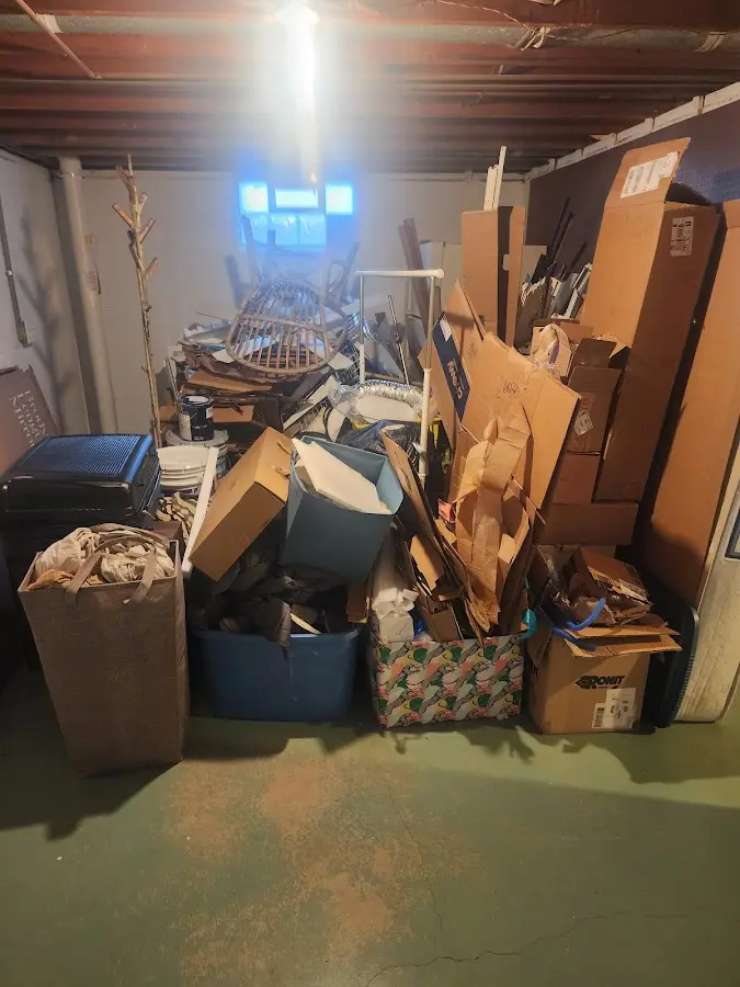 Roll-off dumpster container at job site for 40 Yard Dumpster Rental in Rosewood Heights